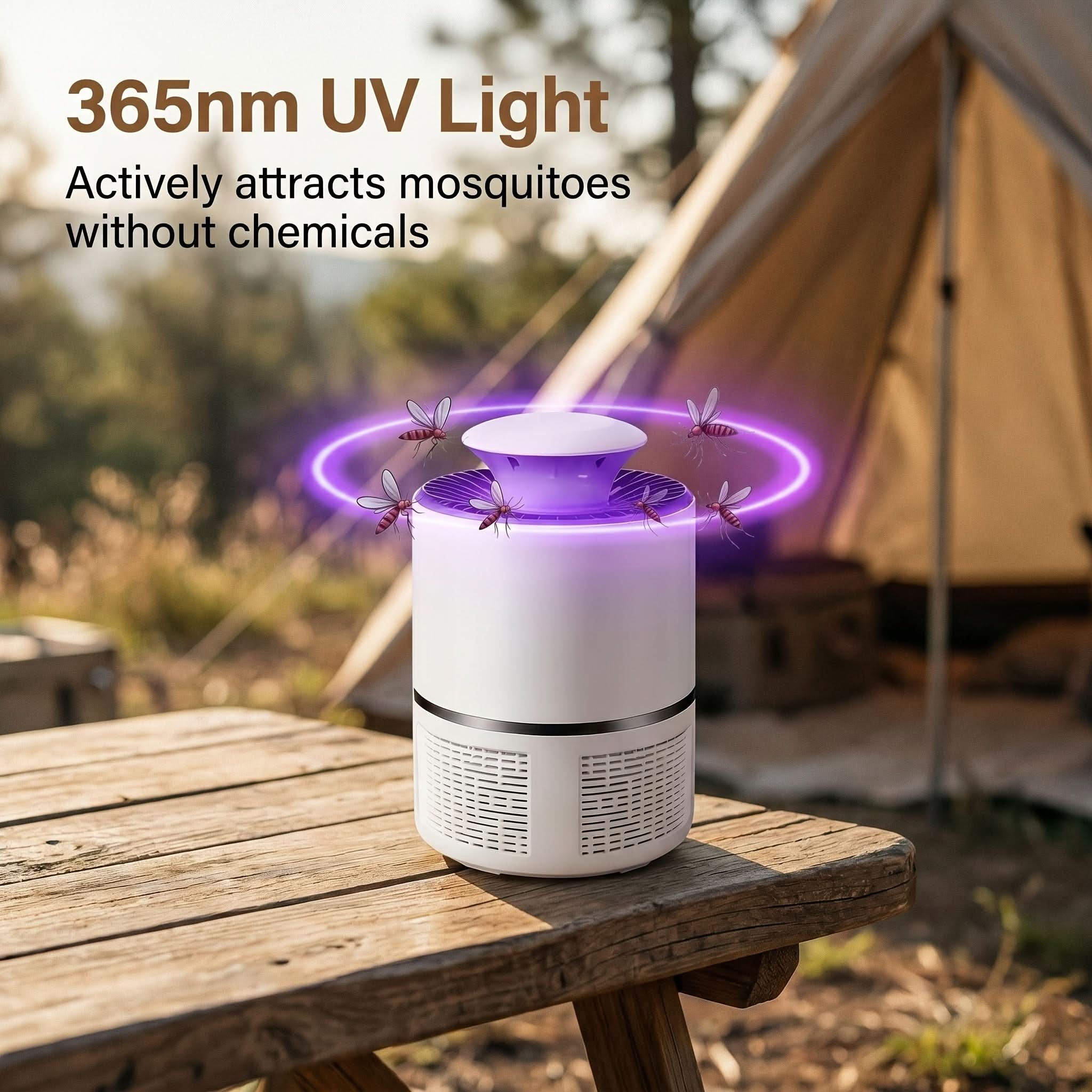 USB Mosquito Trap Lamp with Blue Flame Design