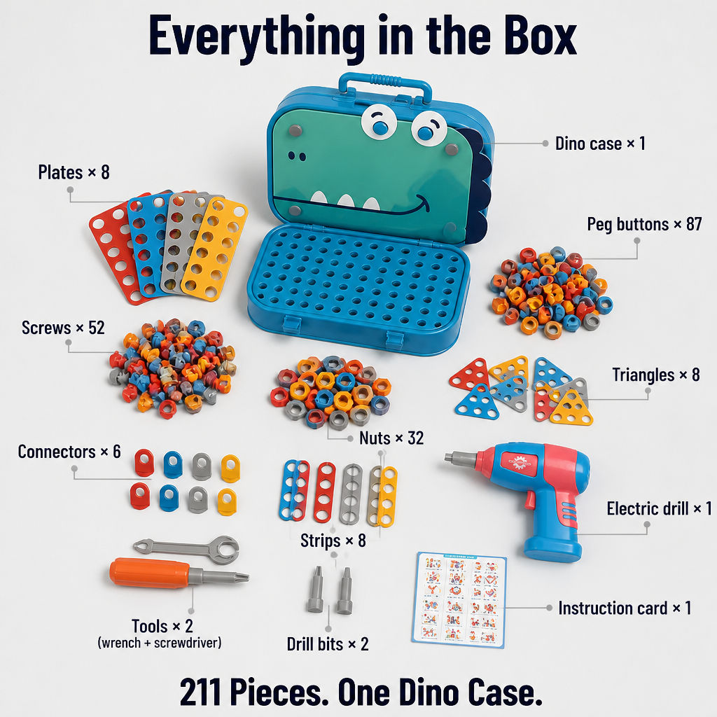 BrightBuilds™ — Trade Screen Time for 211 Pieces and an Actual Working Drill