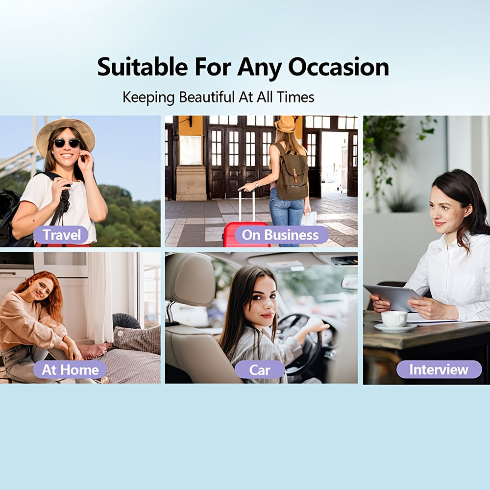 GlamWave - Portable Cordless Hair Straightening Brush with Fast Charge