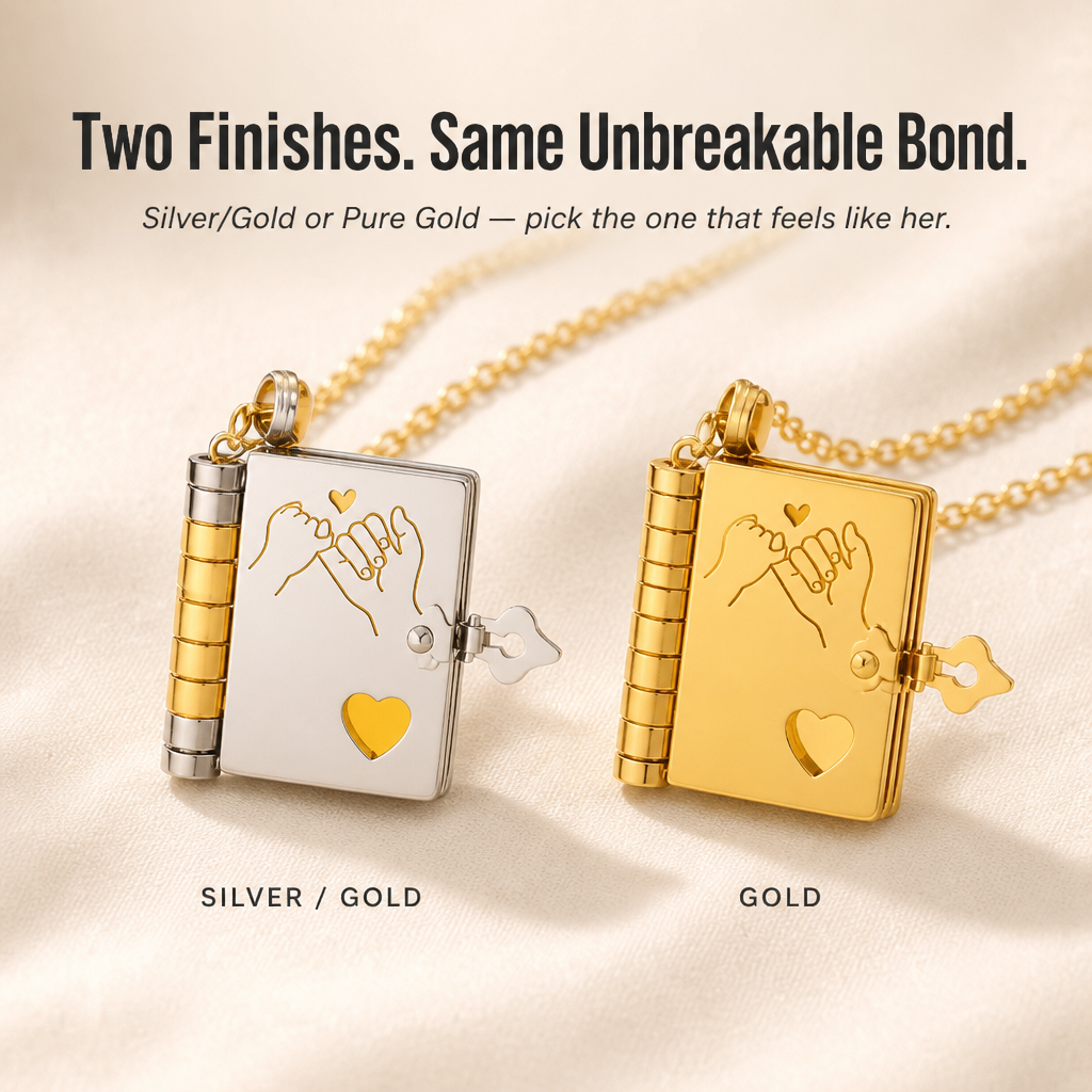 HeartLore™ — Gift Her an Engraved Love Book She Can Wear Daily