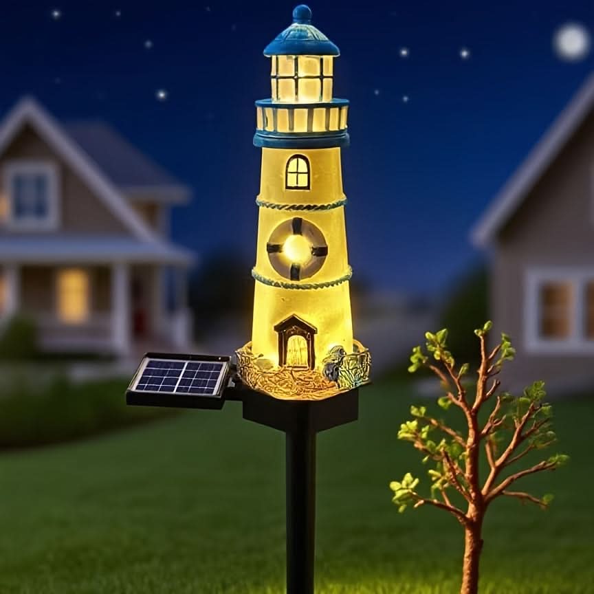 Solar Outdoor Decorative Lighthouse Lamp for Garden