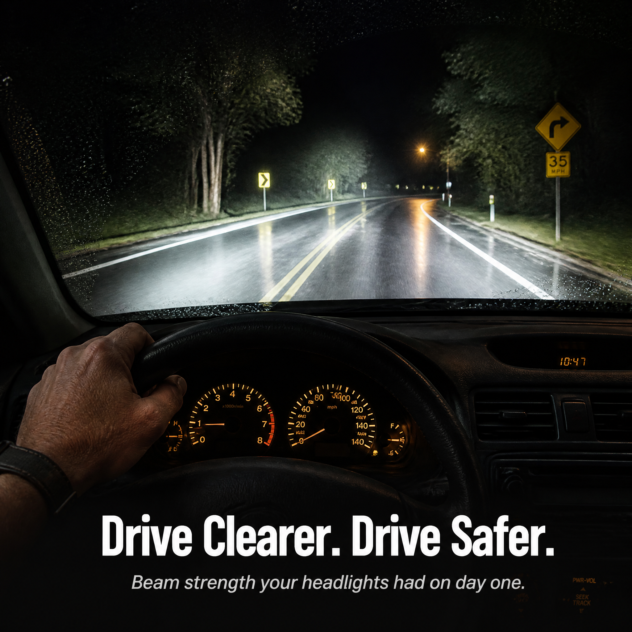 RadianceGuard™ — Eliminate Yellow Tint and Cruise with Crystal-Clear Headlights