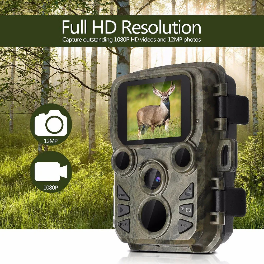 Compact 1080p Outdoor Camera - Motion-Activated Surveillance & Nature Monitoring