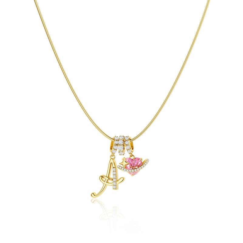 LumaraGlow™ 3-Layer Initial Necklace — Own Your Story in Dazzling Personalized Gold