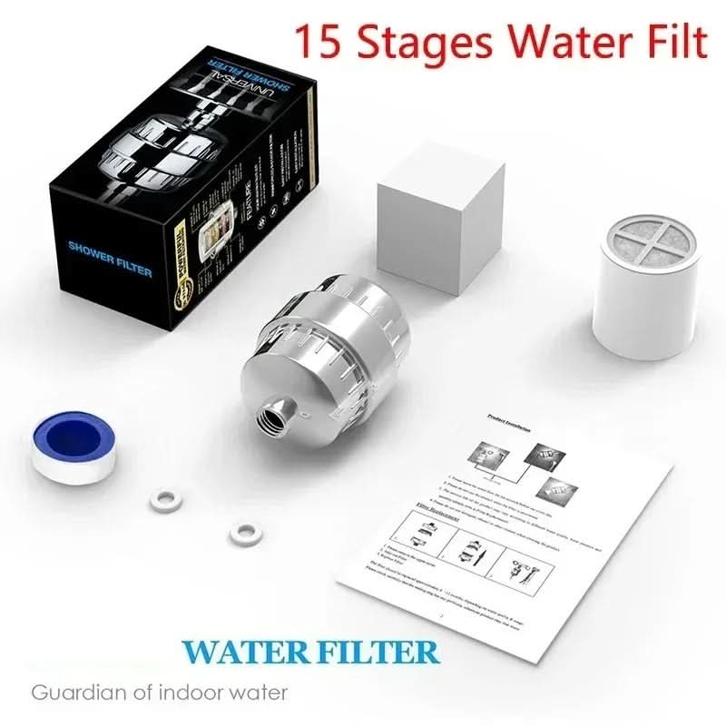 Multi-Stage Shower Water Filtration System