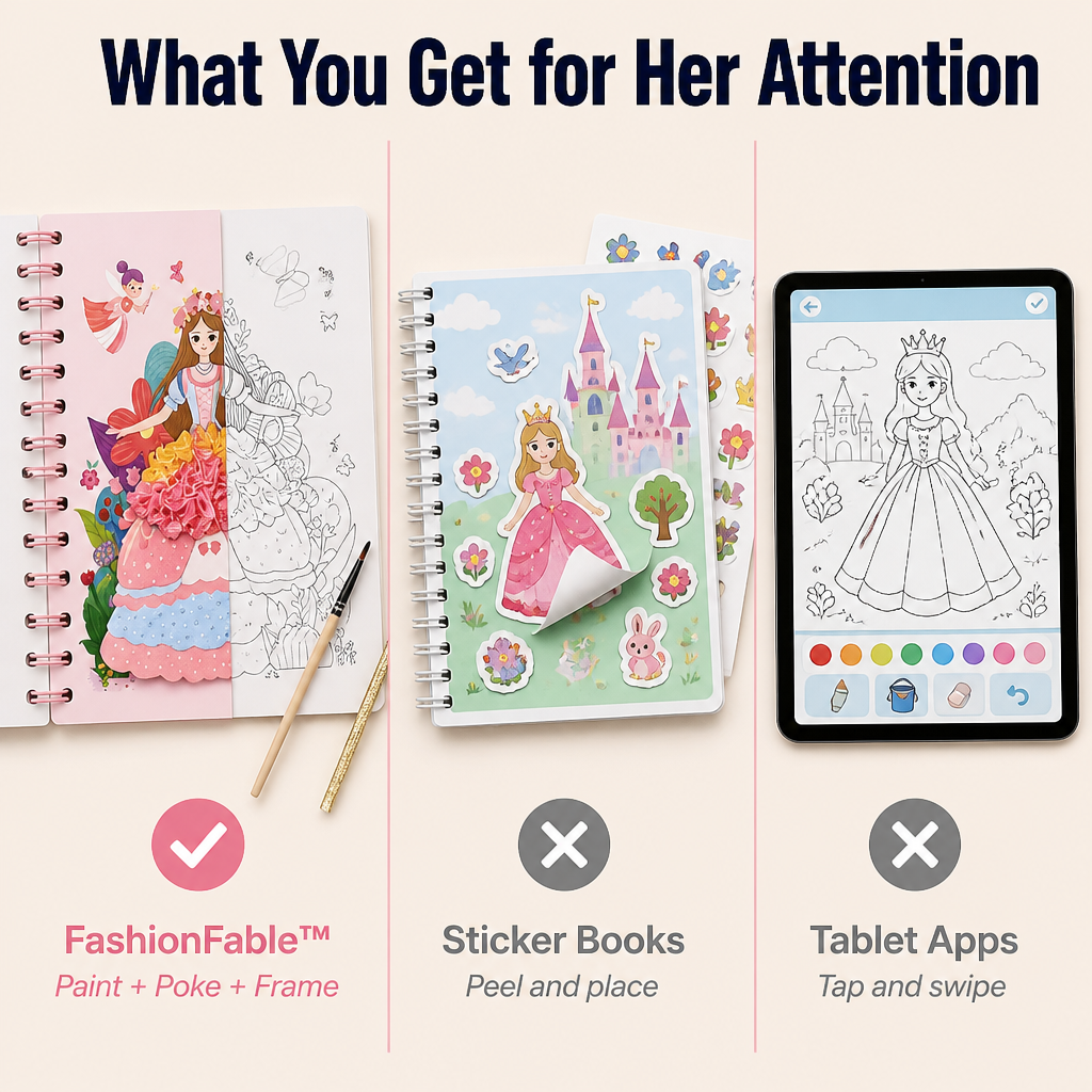 FashionFable™ — Paint, Pin, and Frame the Princess She’ll Truly Complete