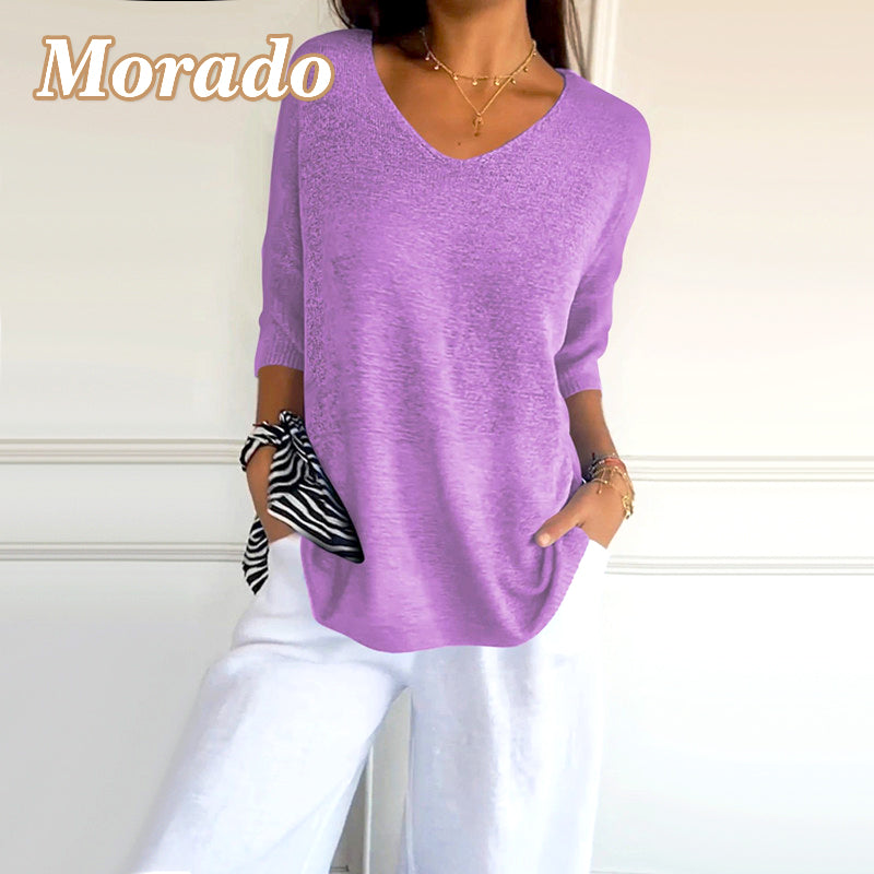 VelloraFlex™ V-Neck Shirt — Experience Effortless Comfort and Confident Style That Moves With You All Day