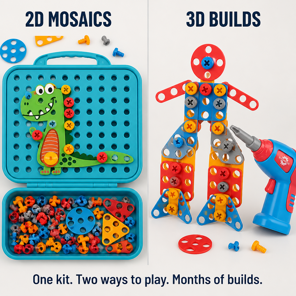 BrightBuilds™ — Trade Screen Time for 211 Pieces and an Actual Working Drill