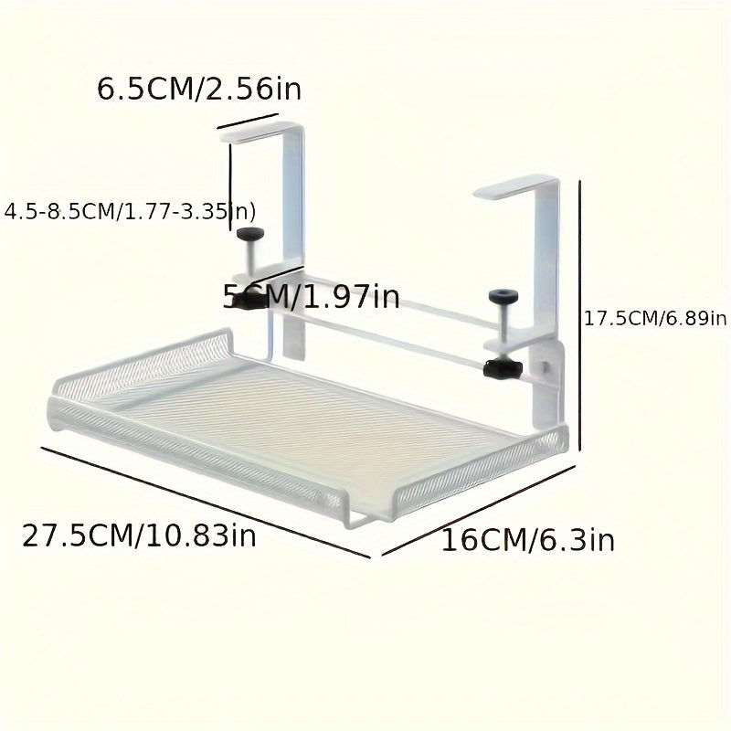 Versatile Metal Desk Organizer with Easy Installation
