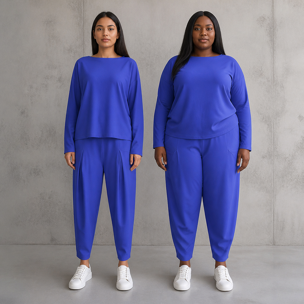 VeloraEase™ – Relaxed Two-Piece Lounge Set with Pocketed Tapered Trousers