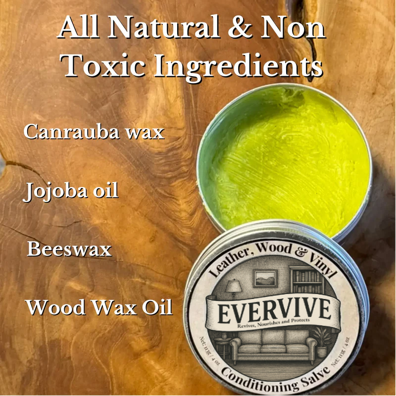 RevitaMend™ Salve — Bring Leather & Wood Back to Life with Touchably Soft, Head-Turning Shine