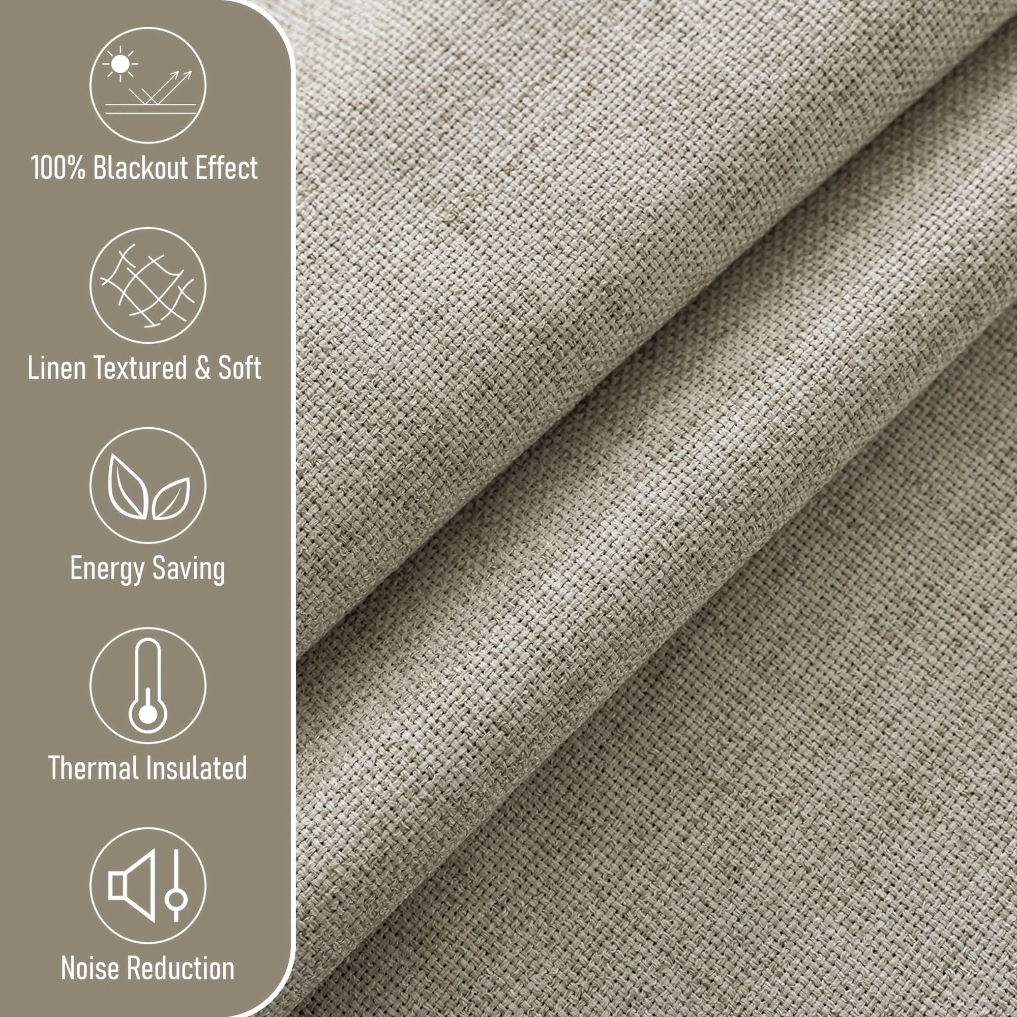 Textured Blackout Curtains for Stylish Living Room Decor