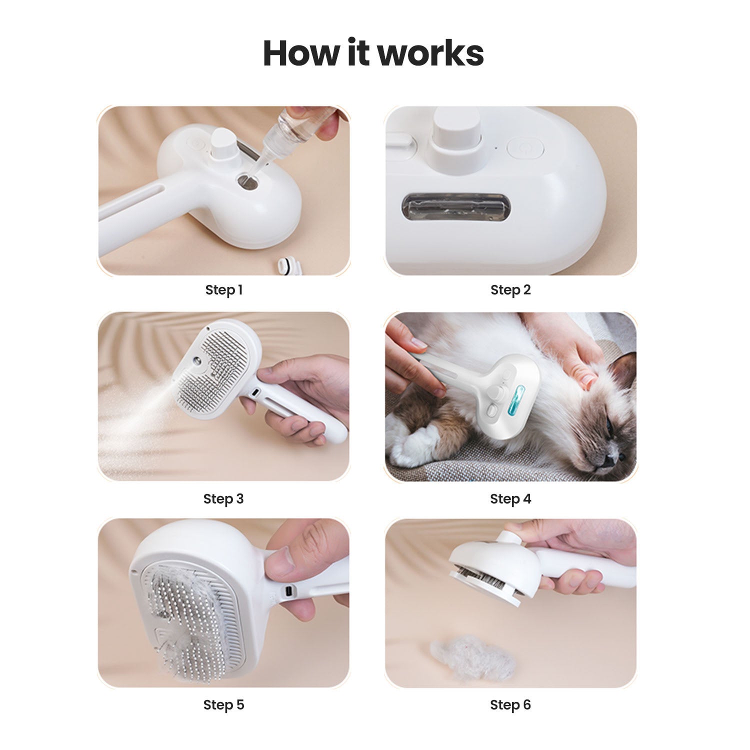 VitaPet™ SteamBrush — Transform Grooming into a Calming, Shed-Free Spa Moment