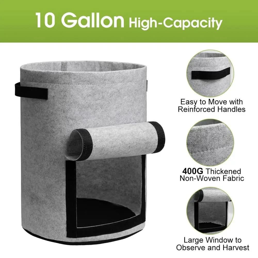 Set of Grow Bags for Fabric Planters