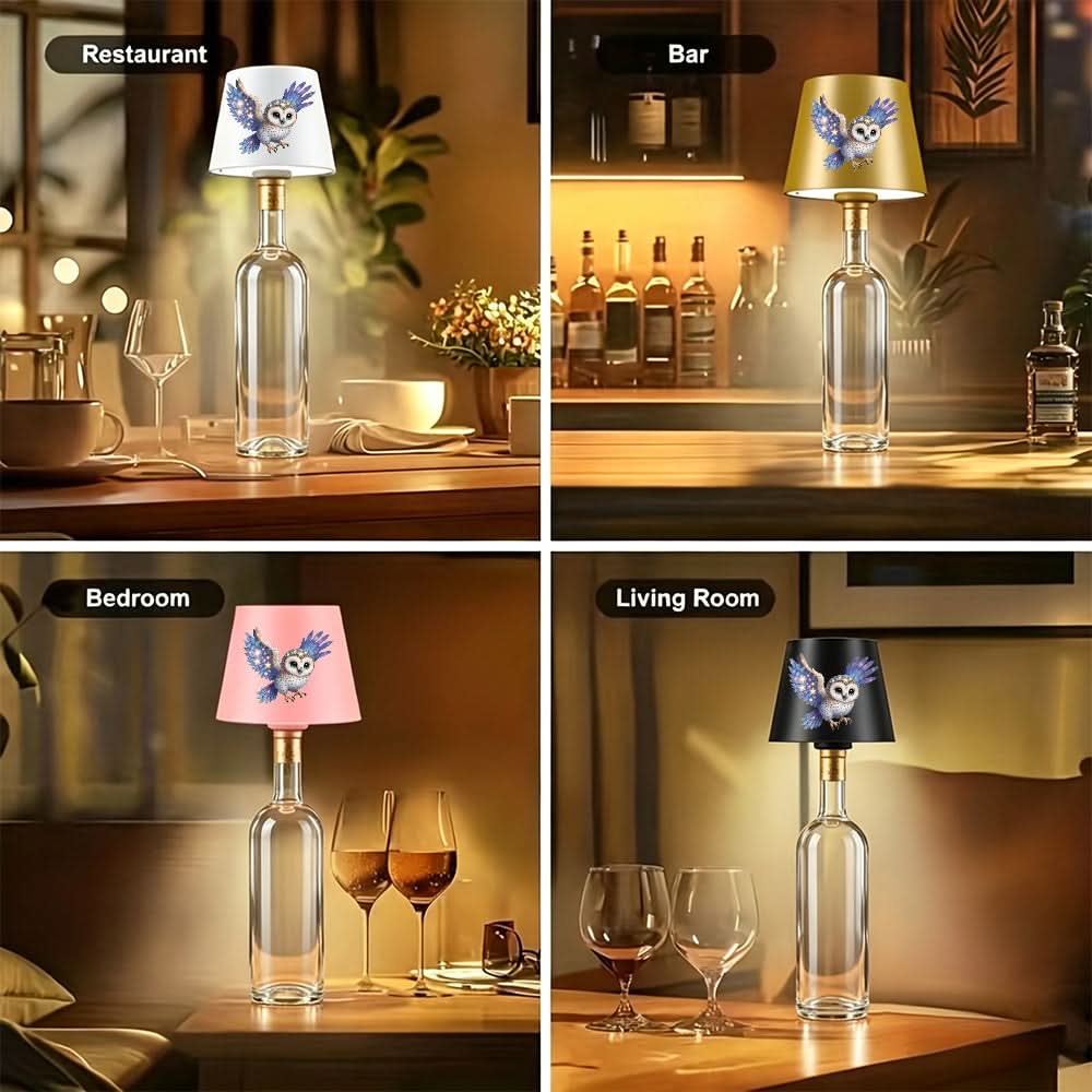 Multifunctional Owl Design LED Table Lamp - Bottle Style