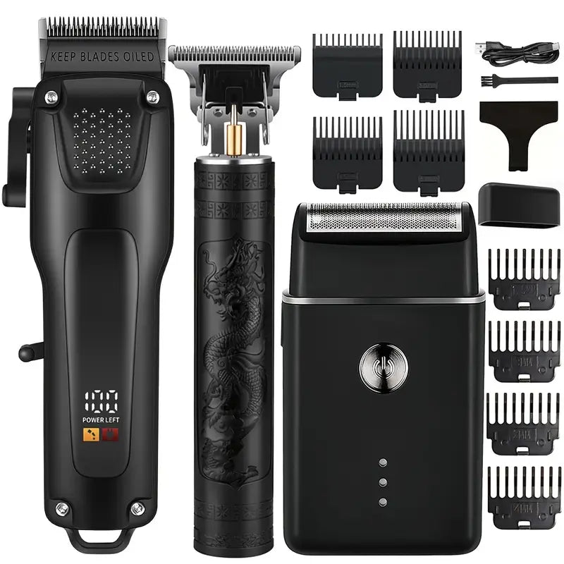 Ultimate Grooming Trio: Wireless Hair & Beard Trimming Set