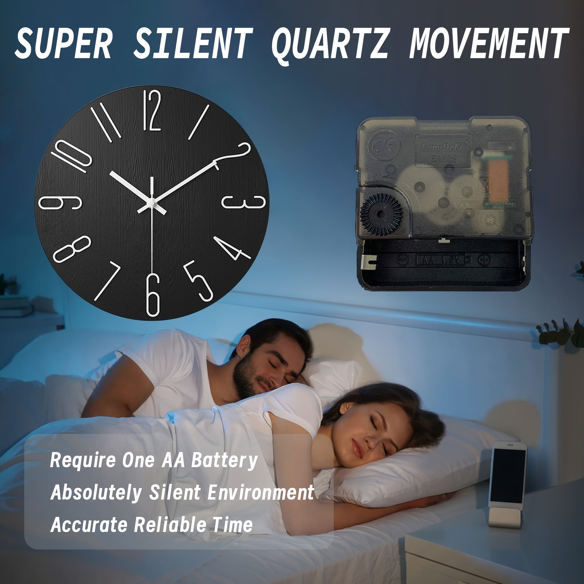 Sleek and Silent Frameless Wall Clock for Modern Homes