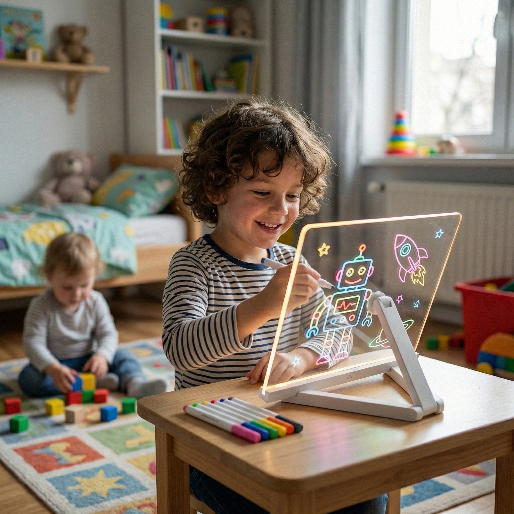GlowCraft™ LED Drawing Board — Ignite Your Child’s Imagination with Radiant, Mess-Free Masterpieces