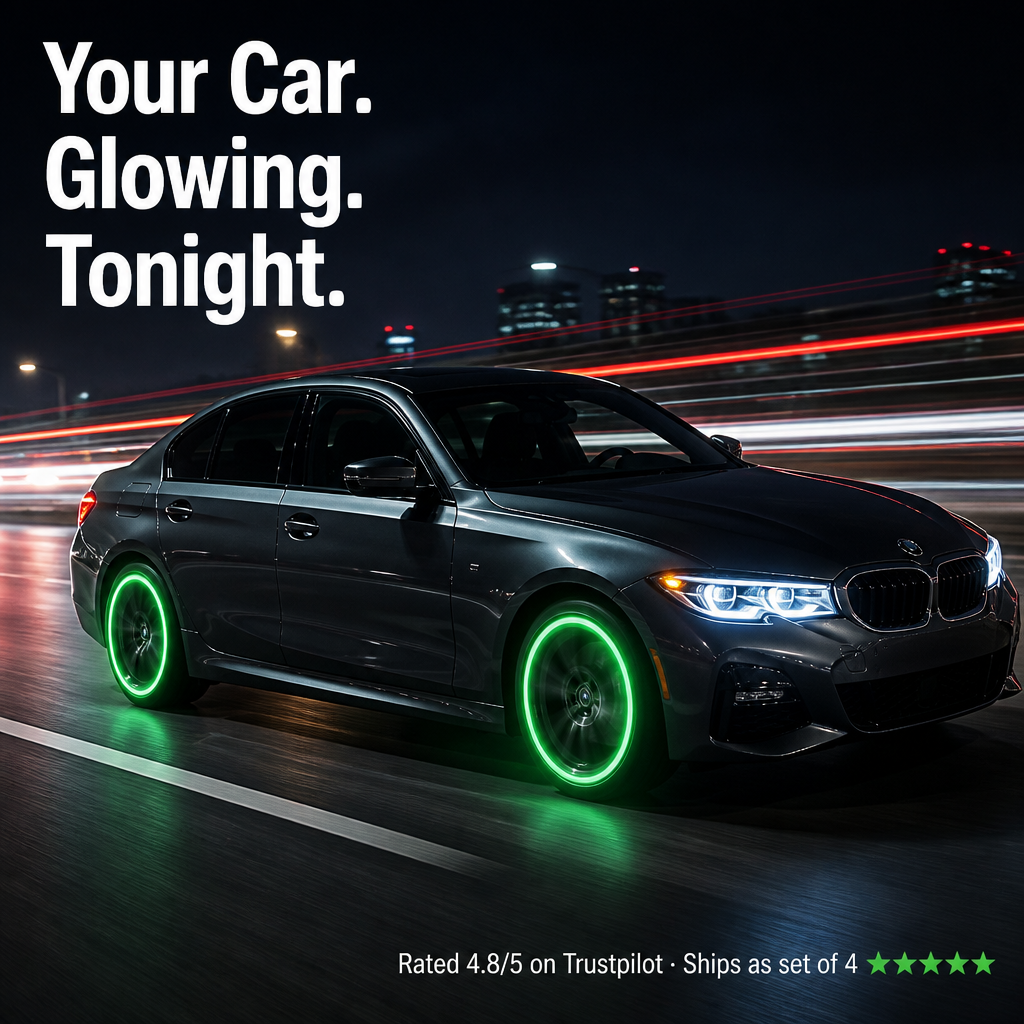 VivaDrive™ — Light Up Your Wheels With Your Car’s Precise Logo, Battery-Free