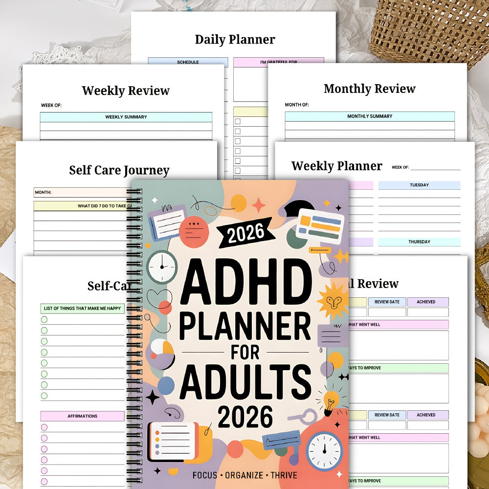 MindMaster 2026: Essential Planner for ADHD Adults