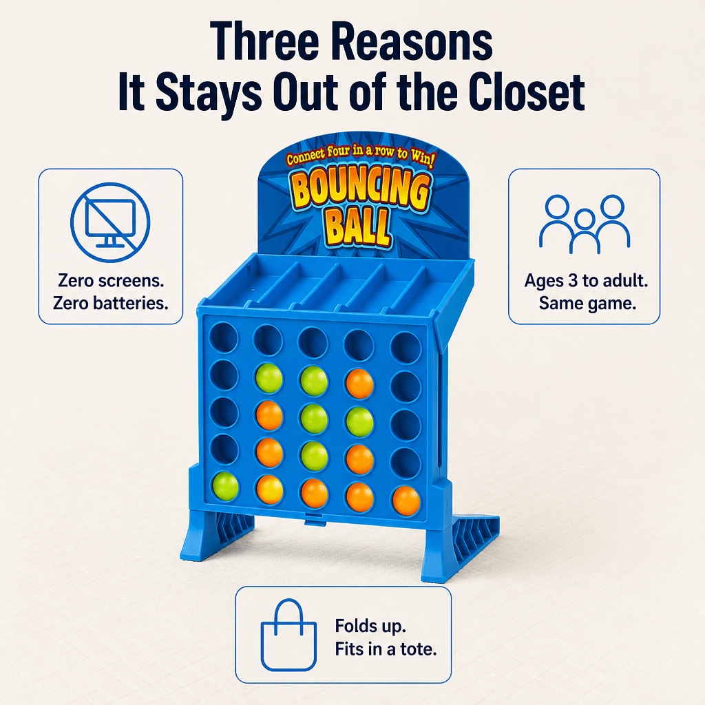 AimVenture™ — Bounce-Shoot Connect 4 That Pulls Kids Away from Screens and Sparks Loud Laughter