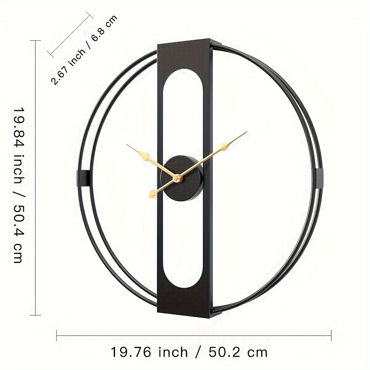 Timeless Elegance – 50CM Contemporary Metal Wall Clock