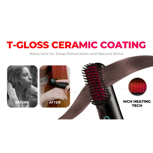 SilkSculpt™ Heat Brush — Transform Tangled, Frizzy Hair into Silky Smooth Confidence Instantly