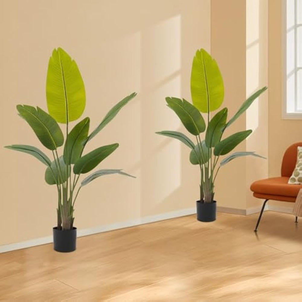 Vibrant Greenery Duo – Lifelike Artificial Banana Trees