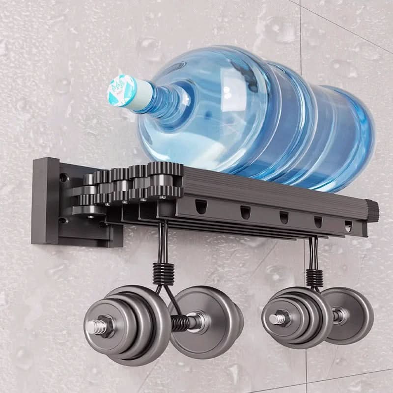 Foldable Shower Curtain Rod Divider Set