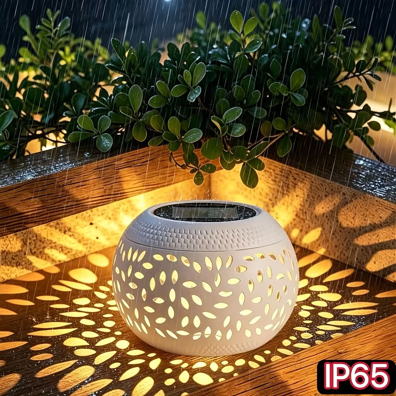 Outdoor Metal Table Lamp with Solar Power