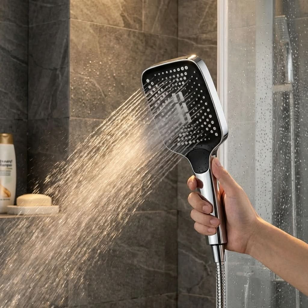 3-Setting High-Pressure Rainfall Showerhead