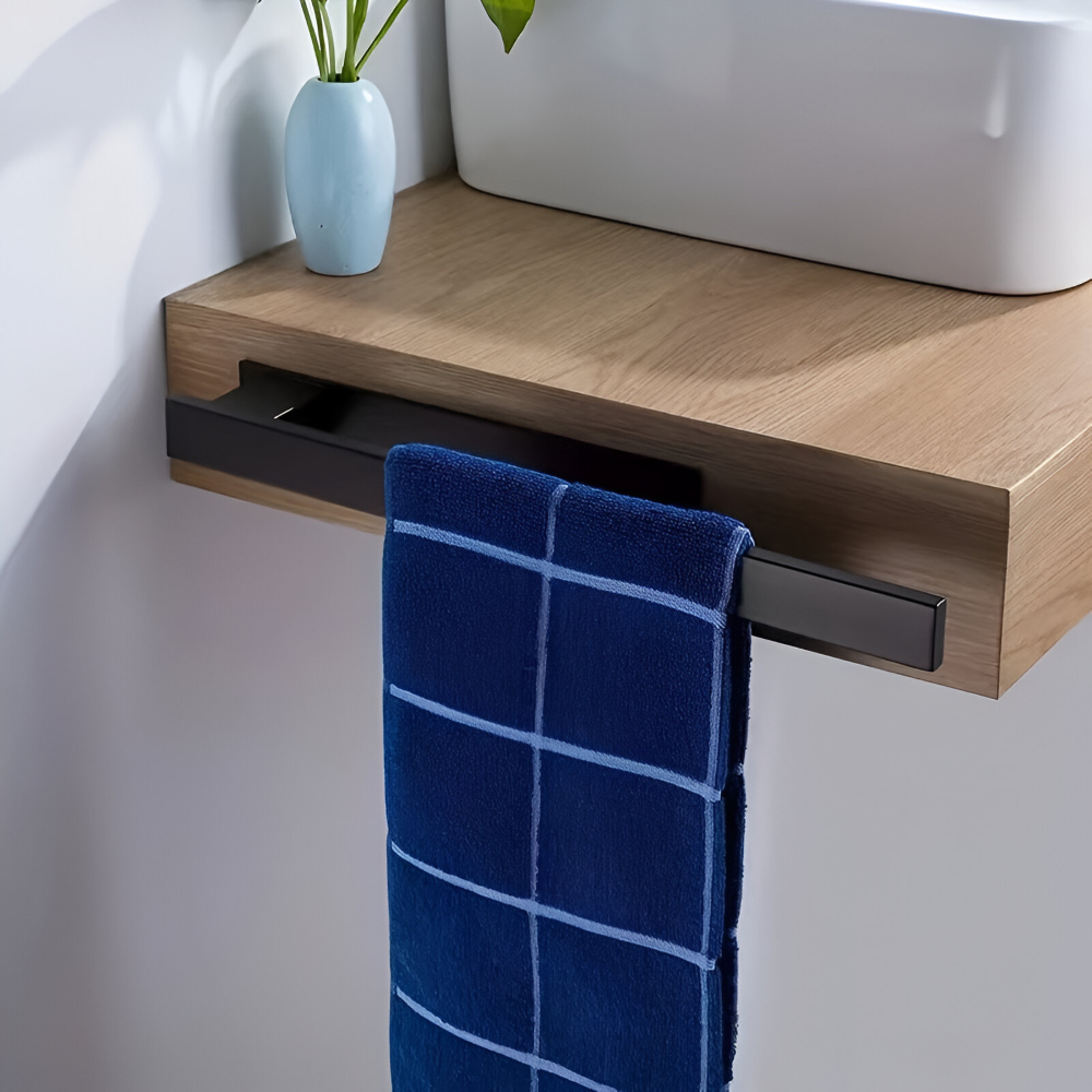 Towel Rack | Wall-Mounted Adhesive | Water-Resistant Stainless Steel | BathLine