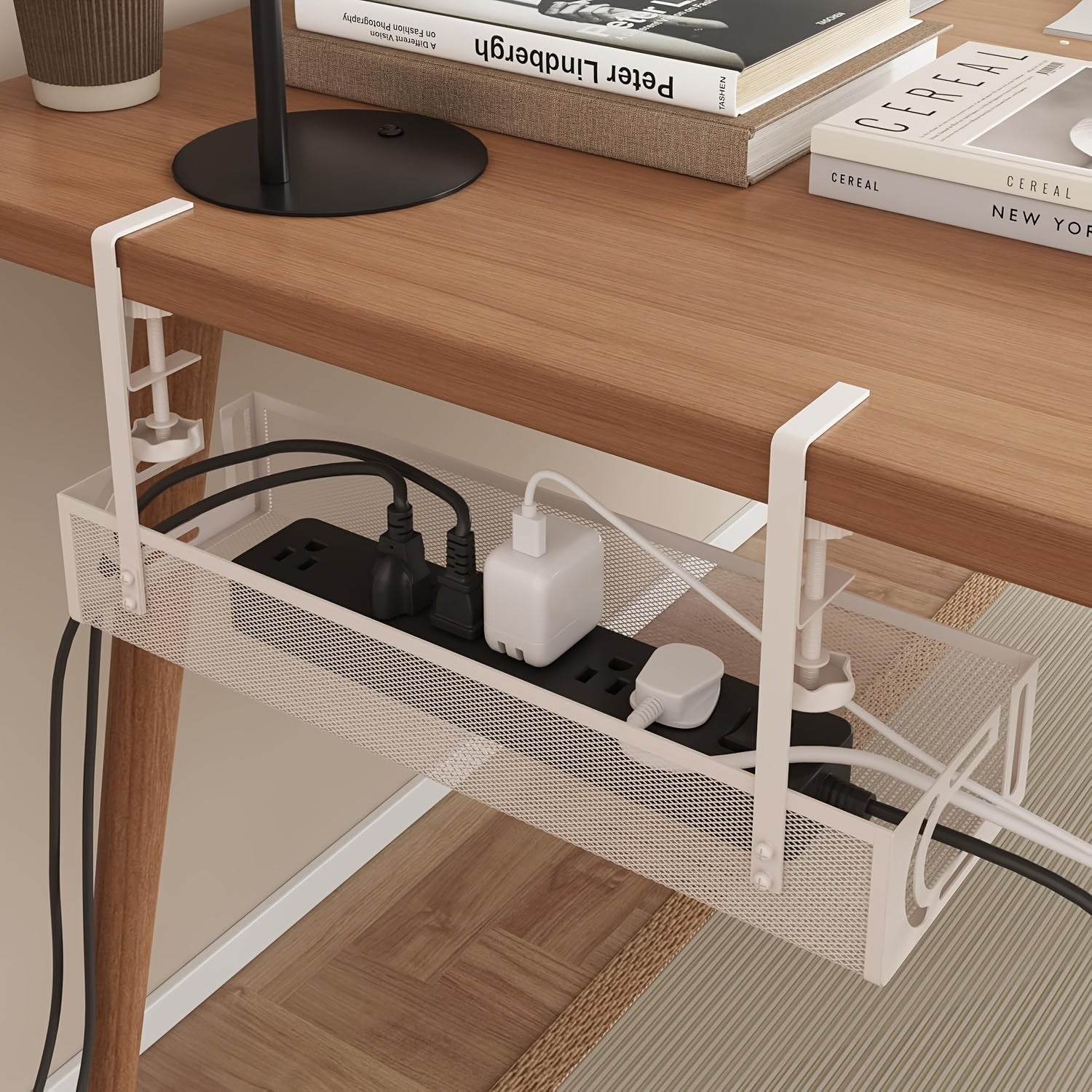 Clutter-Free Desk Cable Management Tray