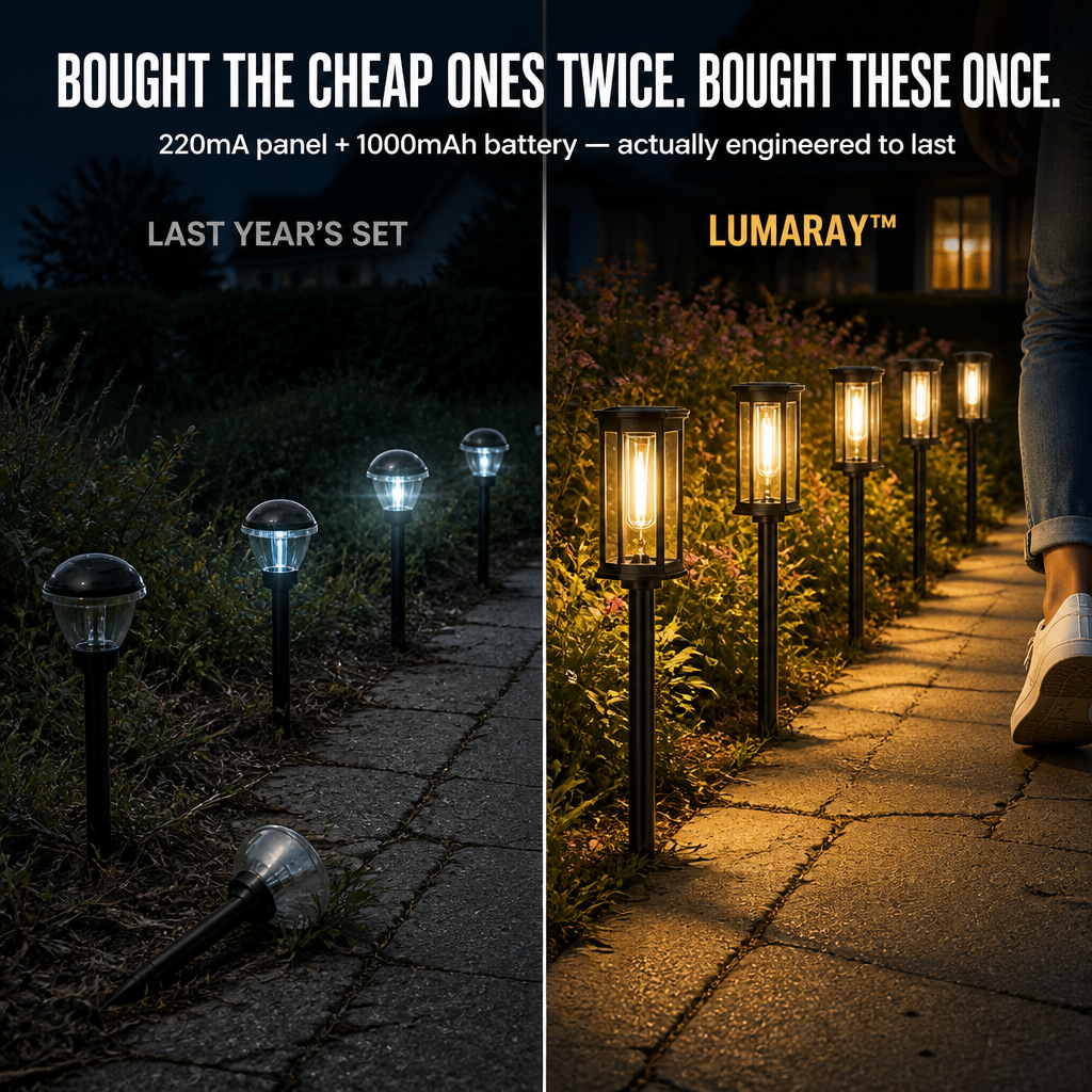 LumaRay™ — Illuminate Your Garden Path for 12 Straight Hours on a Single Day's Charge