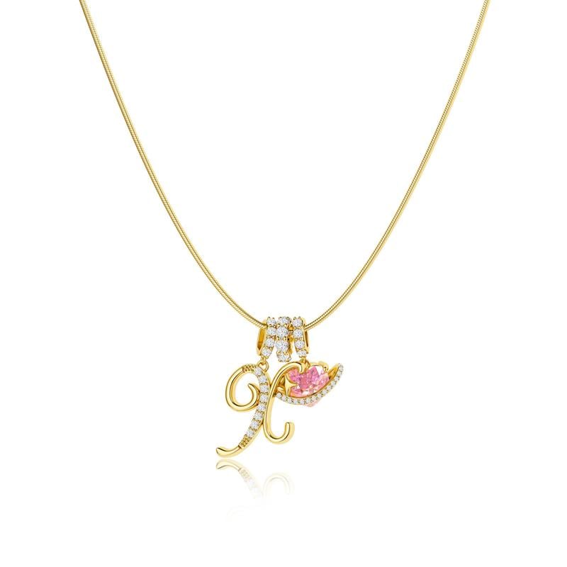 LumaraGlow™ 3-Layer Initial Necklace — Own Your Story in Dazzling Personalized Gold