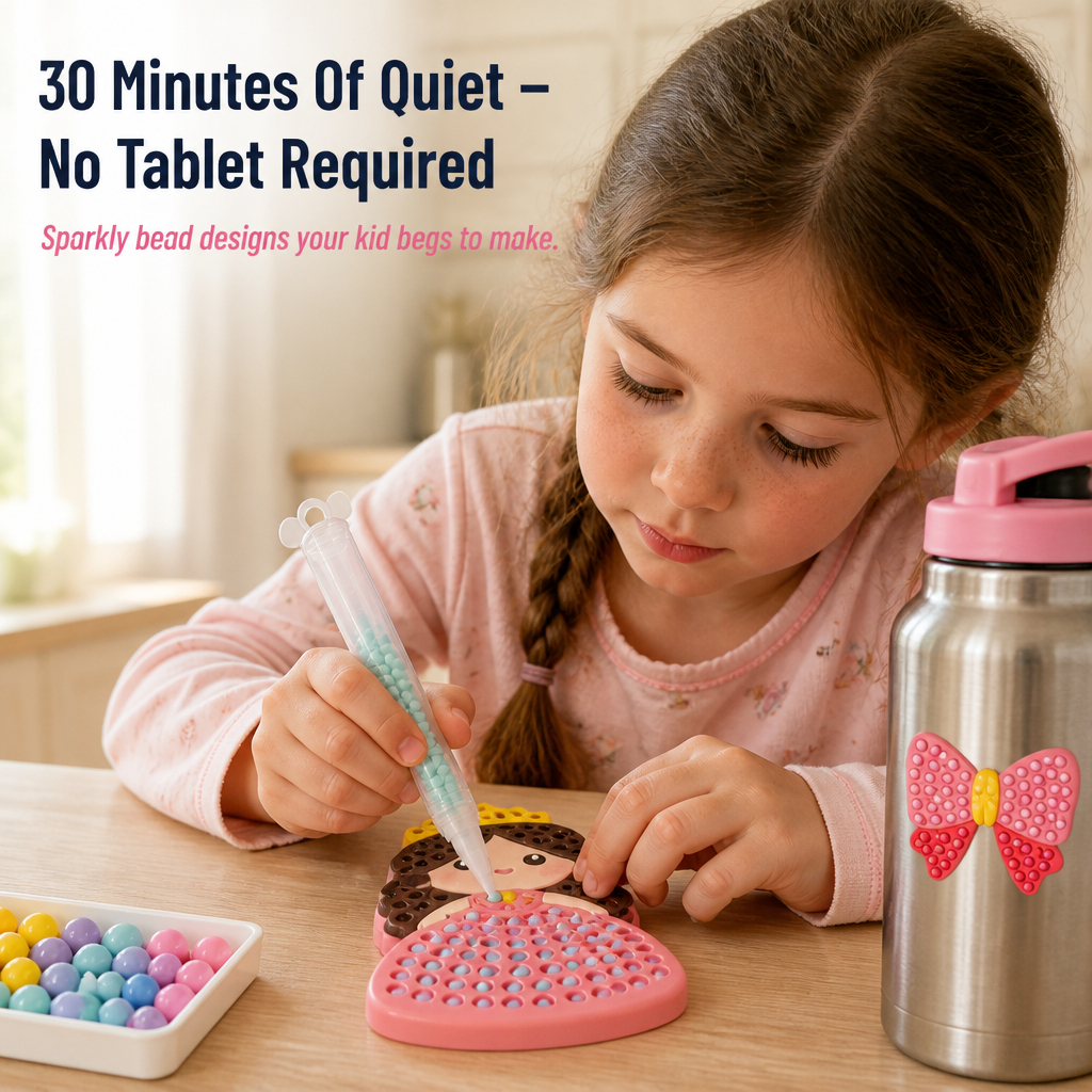 PrismPearl™ — Swap Screen Time for Sparkly Bead Stickers Kids Crave
