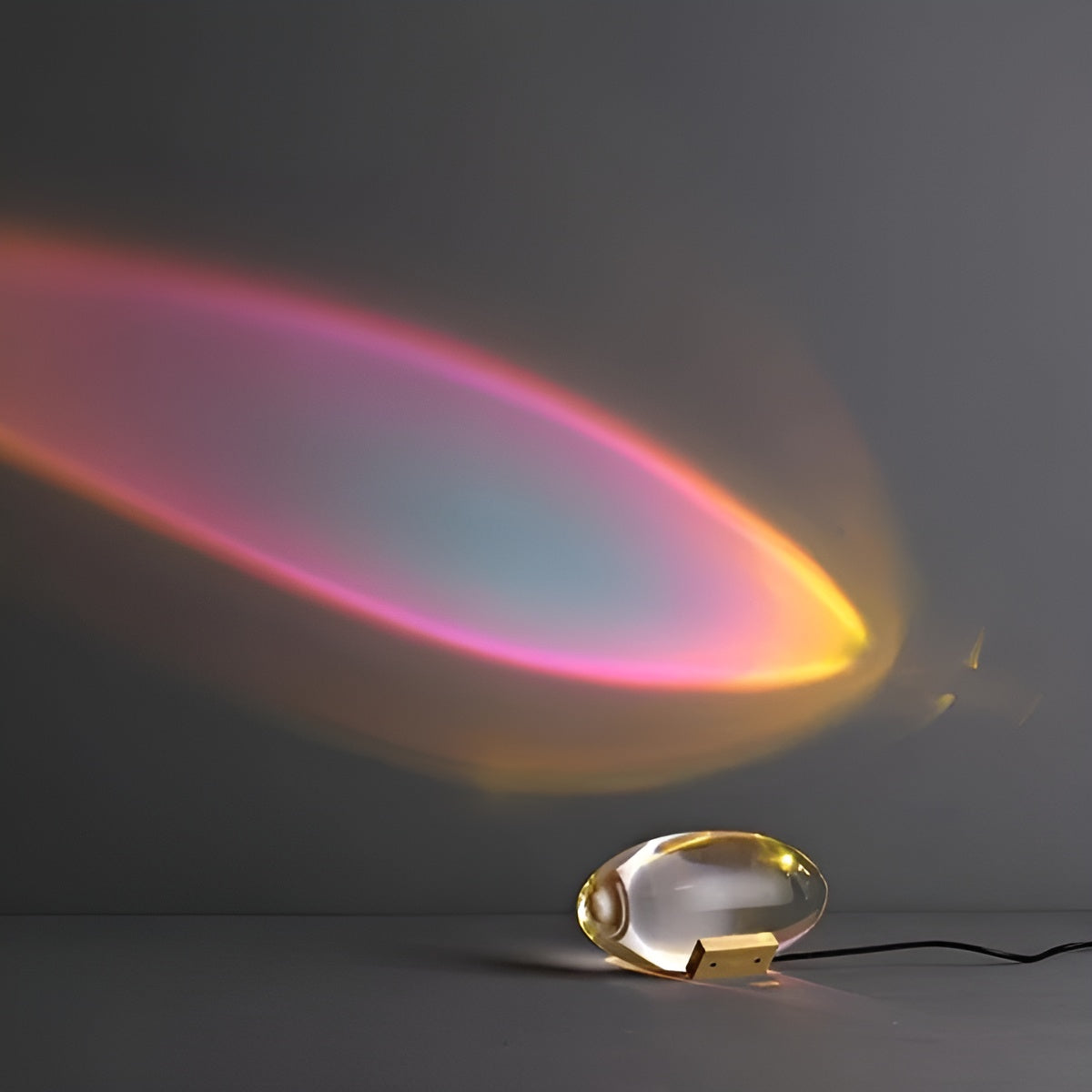 Oval Shaped Table Lamp with Warm Ambient Glow