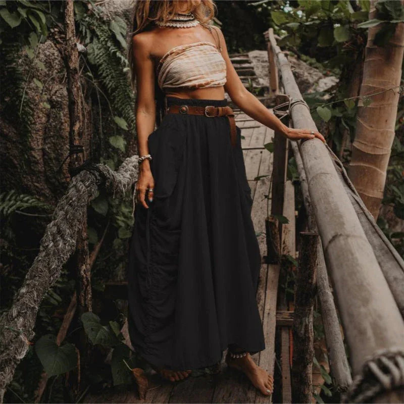 LuminaFlow™ Maxi Skirt — Unleash All-Day Comfort and Effortless Style with Pockets That Keep Up