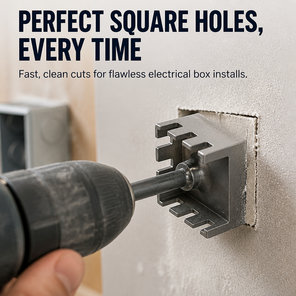 VeroCut™ Square Hole Cutter — Cut Perfect Squares Fast for Flawless, Stress-Free Installs Every Time