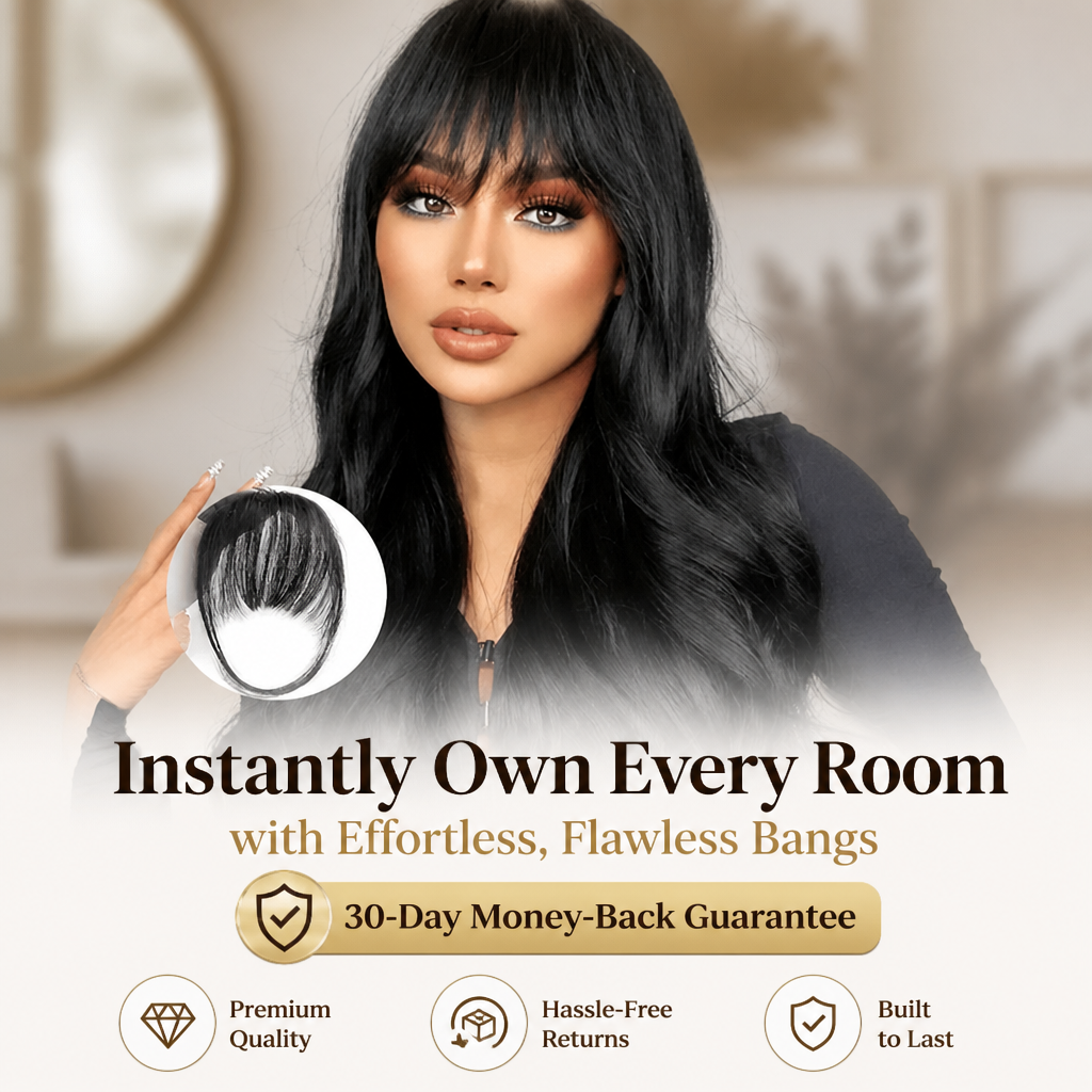 VelvetVeil™ — Instantly Own Every Room with Effortless, Flawless Bangs