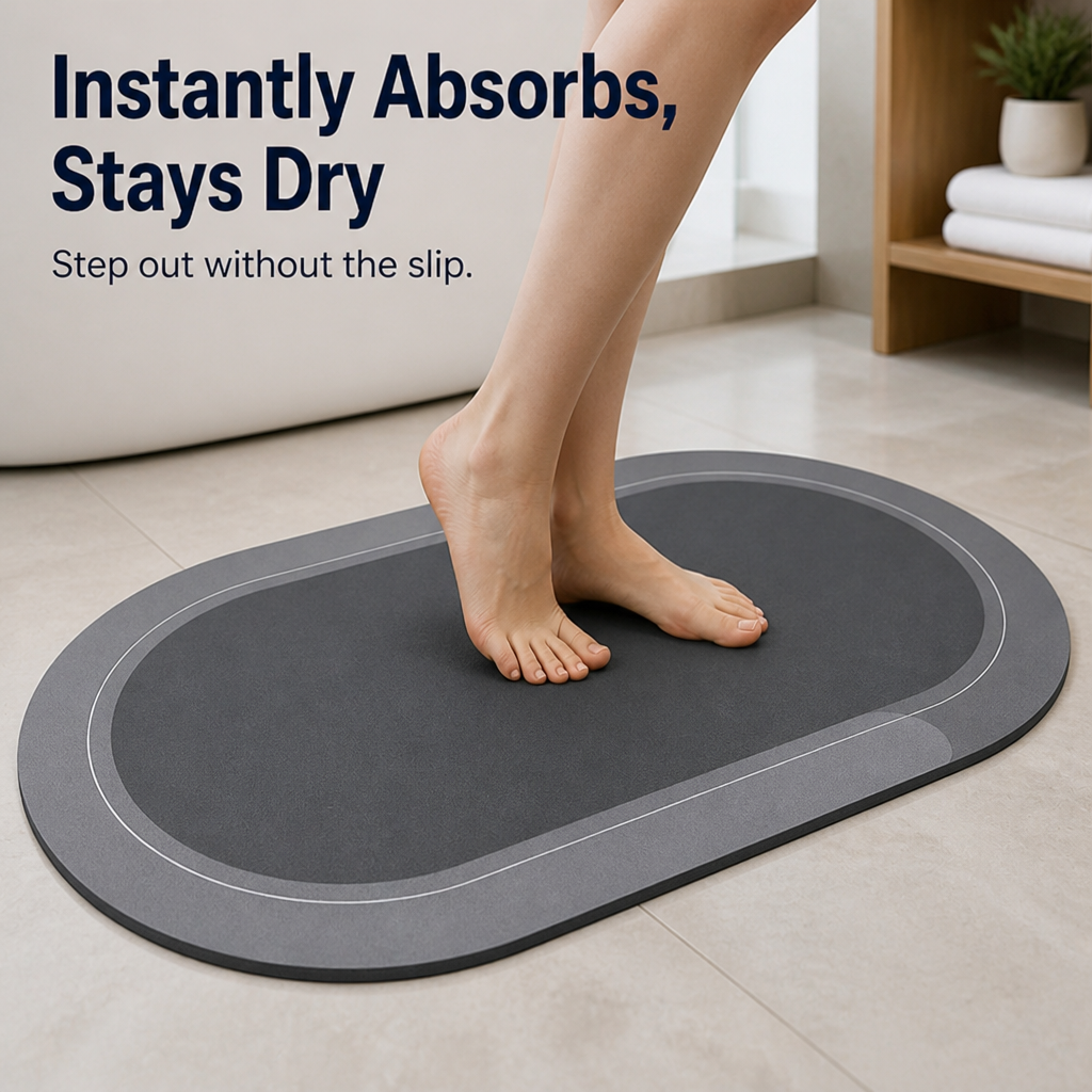 DrySure™ Quick-Dry Mat — Step Confidently Into a Safer, Fresher Bathroom Every Time