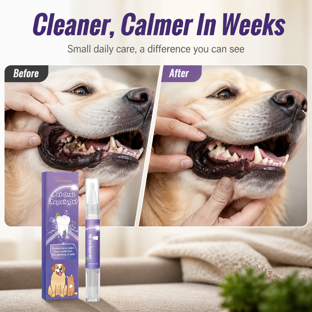 PurePaws™ Dental Gel — Restore Their Smile with Soothing, Fresh Breath Confidence