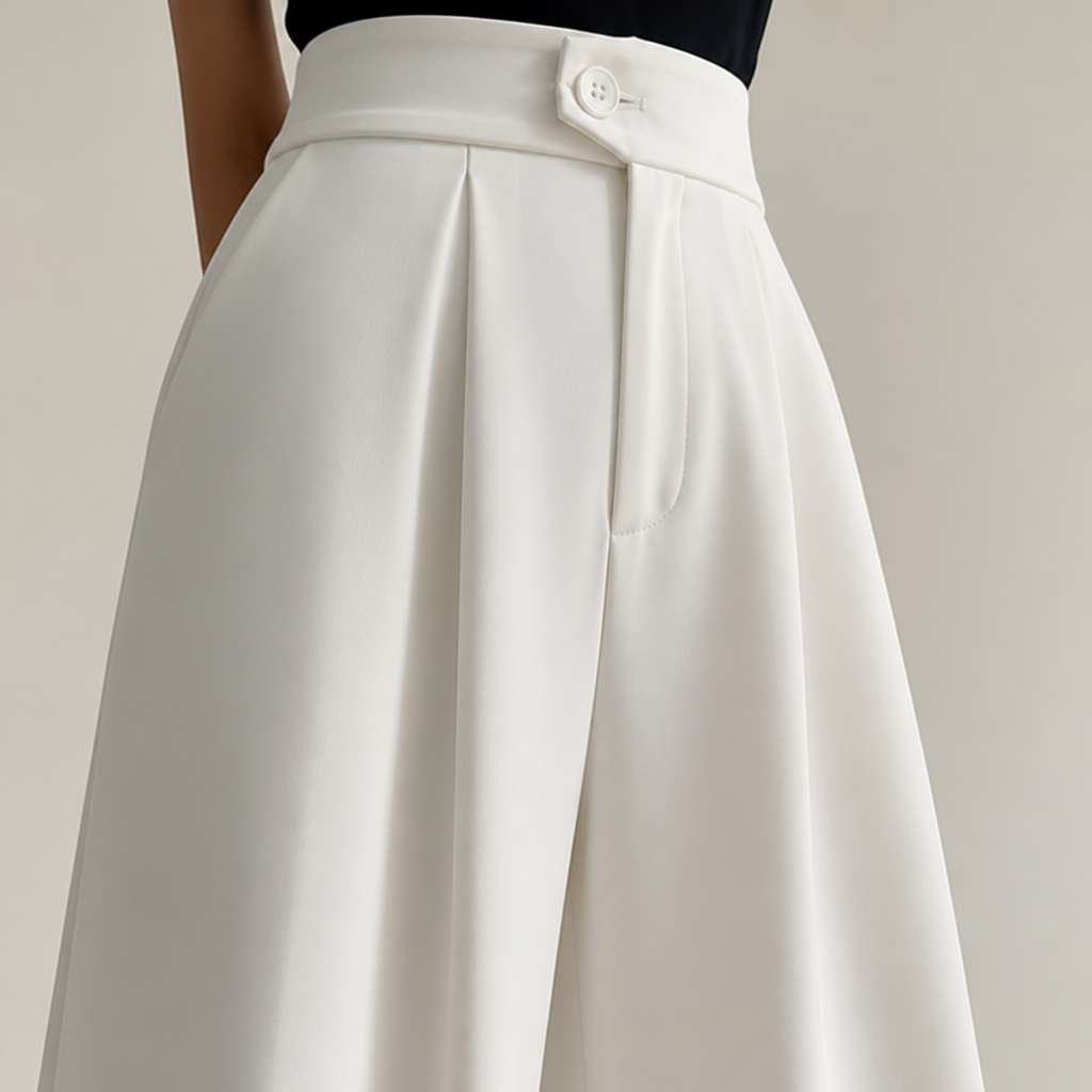 VelaCurve™ – High-Waist Wide-Leg Plus Size Pants with Wrinkle-Free Stretch
