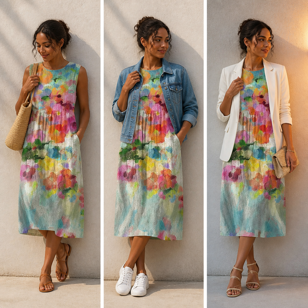VivaLuna™ Color Splash Dress — Ignite Your Confidence with Every Breath of Color