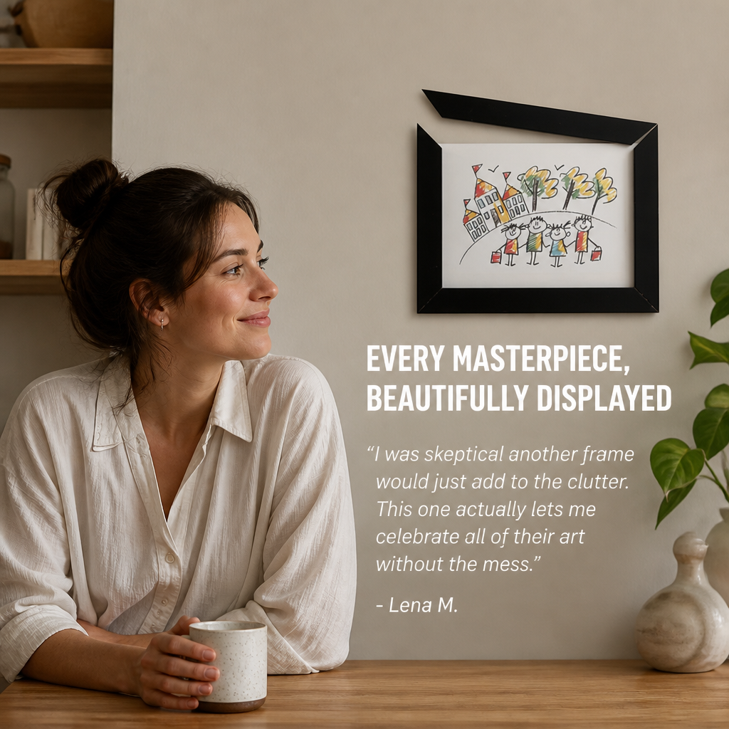 Artisly™ Rotating Memory Frame — Turn Every Masterpiece Into Proud, Clutter-Free Joy
