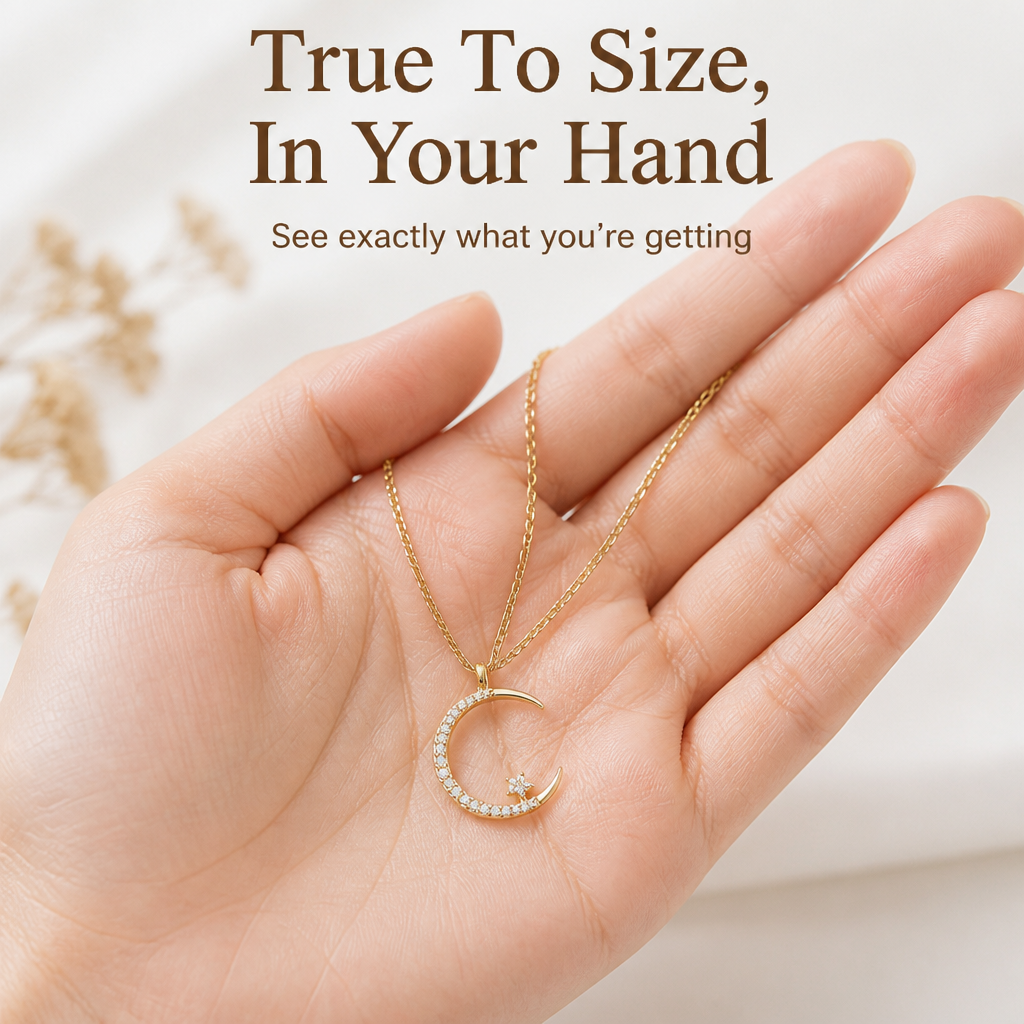 LumaLuxe™ Crescent Star Necklace — Ignite Your Inner Glow and Captivate Every Room