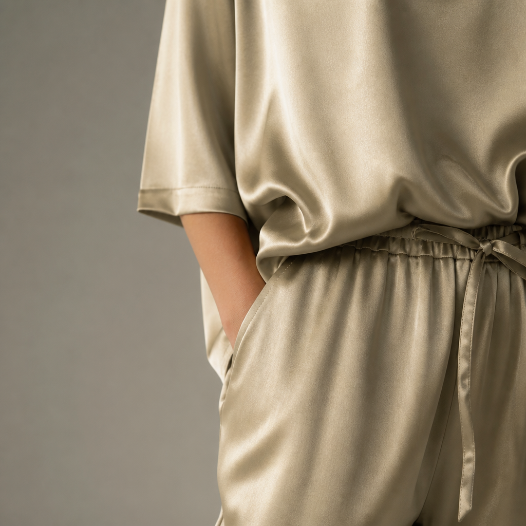 Celestiva™ Satin Sweater and Pants Set — Wrap Yourself in Cool, Effortless Elegance Every Day