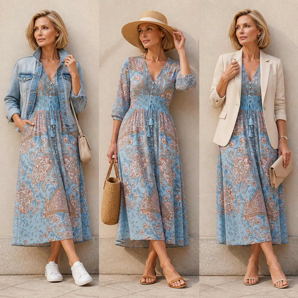 BlossomAura™ Floral Long Dress — Glide Through Life Radiating Effortless Confidence and Timeless Beauty