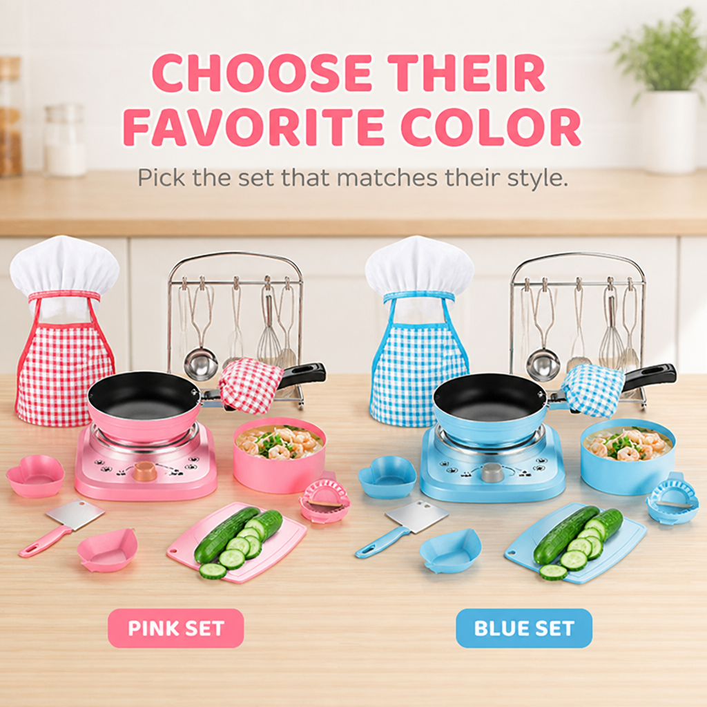 22-piece CulinaryPlay™ Mini Kitchen Set — Ignite Creativity and Confidence with Every Stir