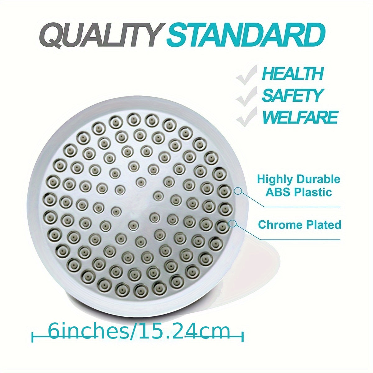 AquaLux - Deluxe Rain Shower Head with Customizable Angles